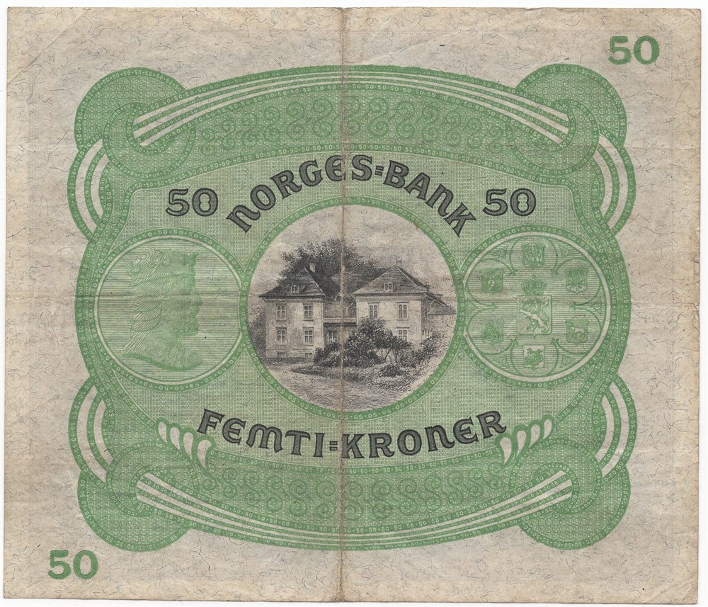 50 kroner 1928 A.9535698. Kv.1/1-