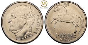 1 krone 1962 Olav V. Kv.0