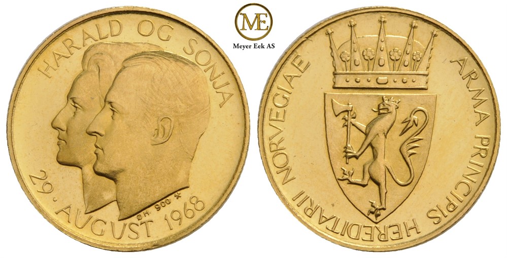 Harald og Sonja medalje i gull 1968. Kv.0