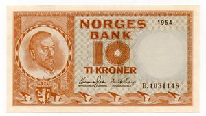 10 kroner 1954 B