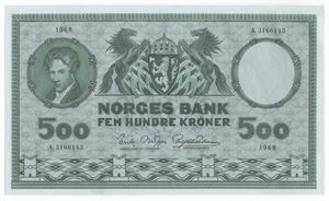 500 kroner 1968 A.3166143. Kv.0