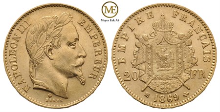 20 francs 1869 Napoleon III. Kv.01