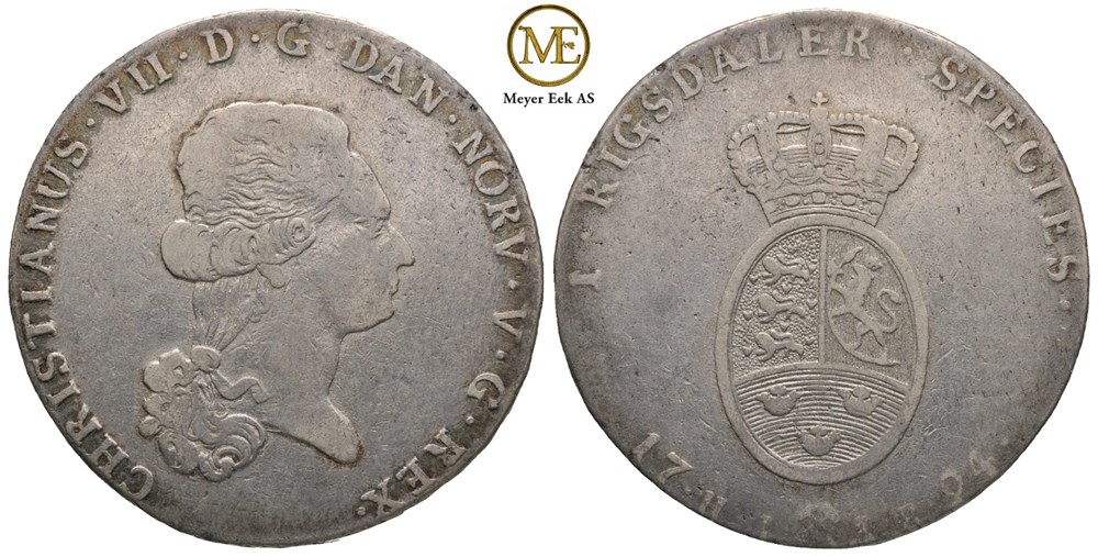Speciedaler 1794 Christian VII. Kv.1/1+