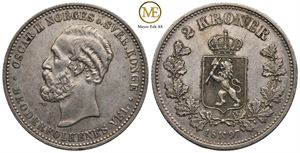 2 kroner 1897 Oscar II. Kv.01