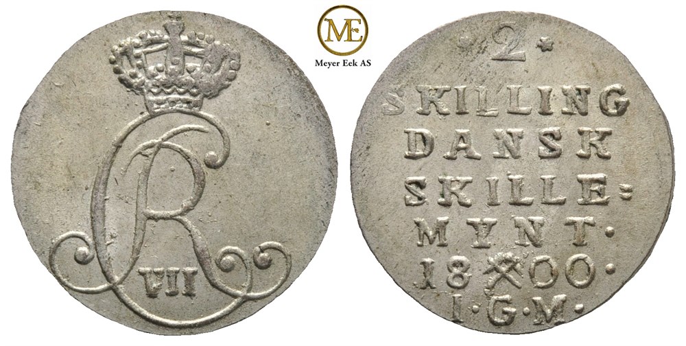 2 skilling 1800 Christian VII. Kv.01