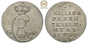 2 skilling 1800 Christian VII. Kv.01