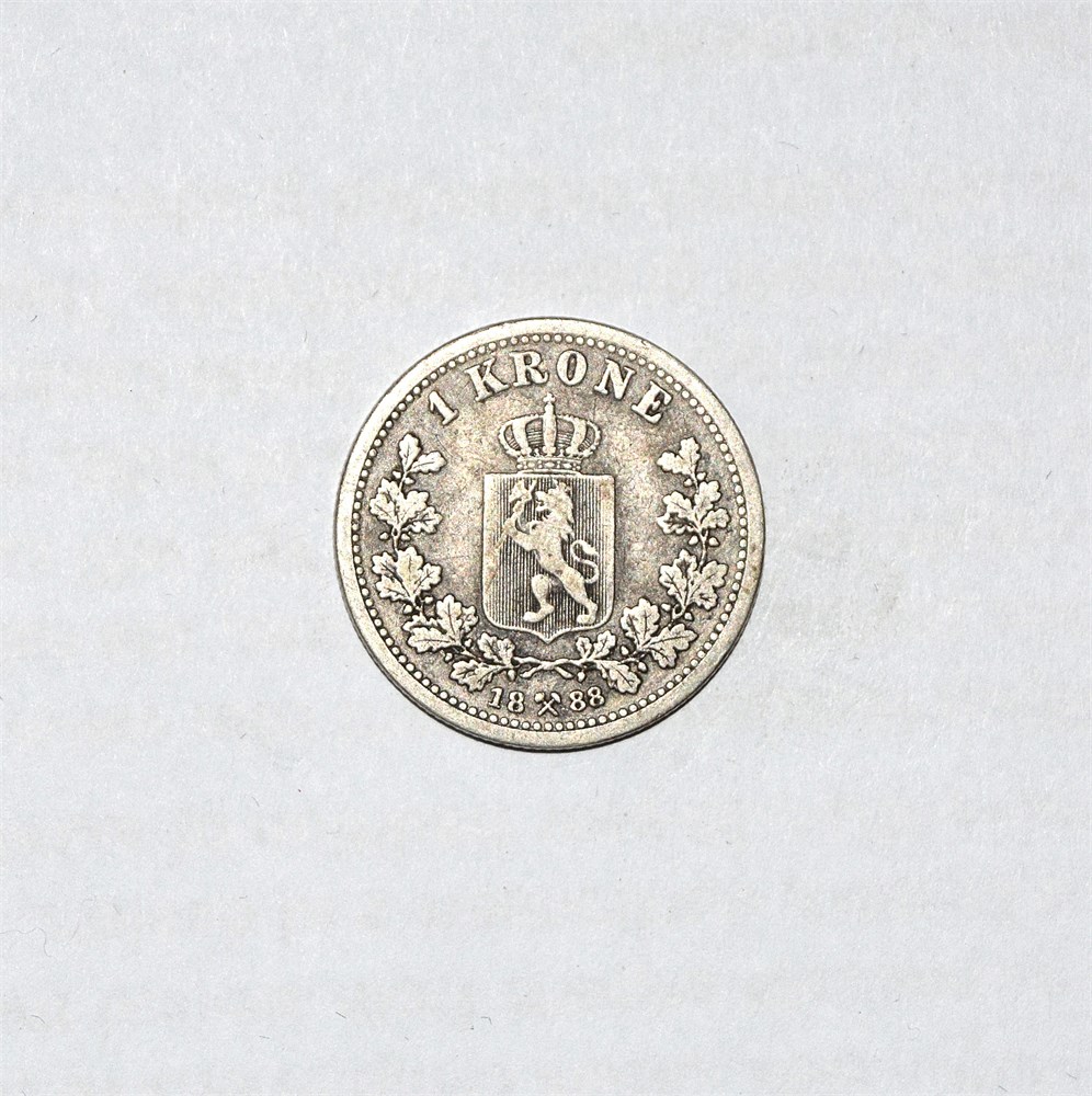 Norge 1 krone 1888 kv 1/1-