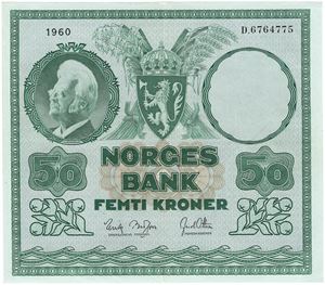 50 kroner 1960 D.6764775. Kv.01