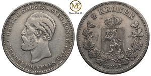 2 kroner 1897 Oscar II. Kv.1