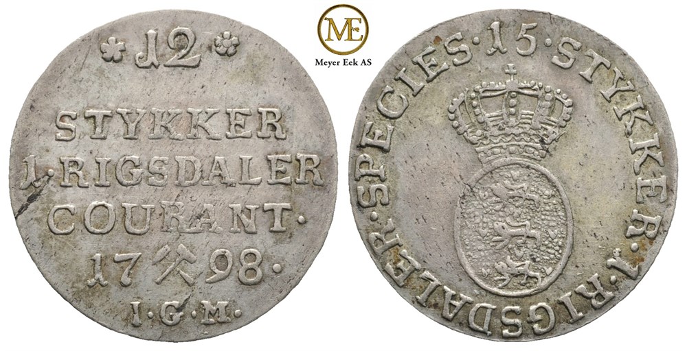 1/15 speciedaler 1798 Christian VII. Kv.1+