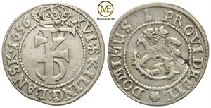 1 mark 1656 Frederik III. Kv.1+