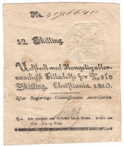 12 skilling 1810 No.196640. Kv.1+/01