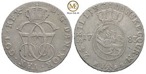 24 skilling 1783 Christian VII. Kv.1/1+
