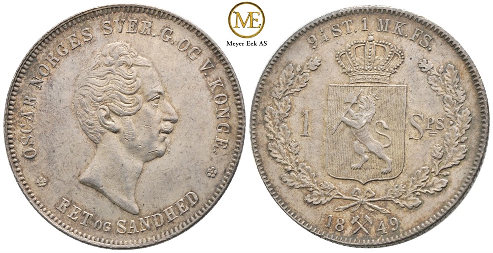 Speciedaler 1849 Oscar I. Kv.01
