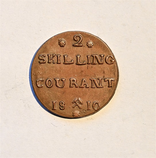 Norge 2 skilling 1810 kv. 0/01