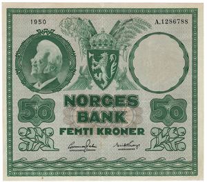 50 kroner 1950 A.1286788. Kv.1+