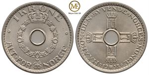 1 krone 1938 Haakon VII. Kv.0