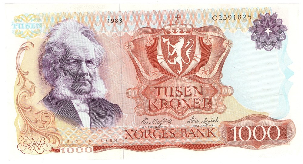 1000 kroner 1983 C. Kv.1+