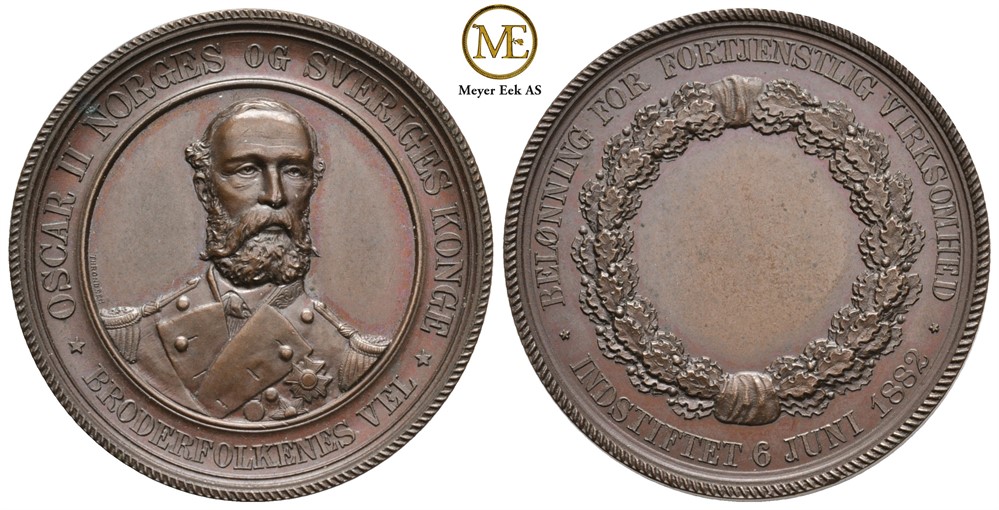 Belønning for fortjenstlig virksomhet 1882. Kv.0