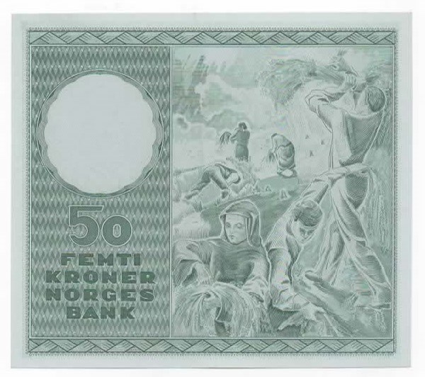 Norge 50 kroner 1964 E kv. 0/01