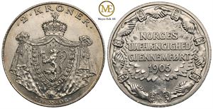 2 kroner 1906 Jub. Haakon VII. Kv.0