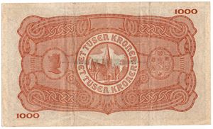 1000 kroner 1945 A.0198978. Kv.1/1+