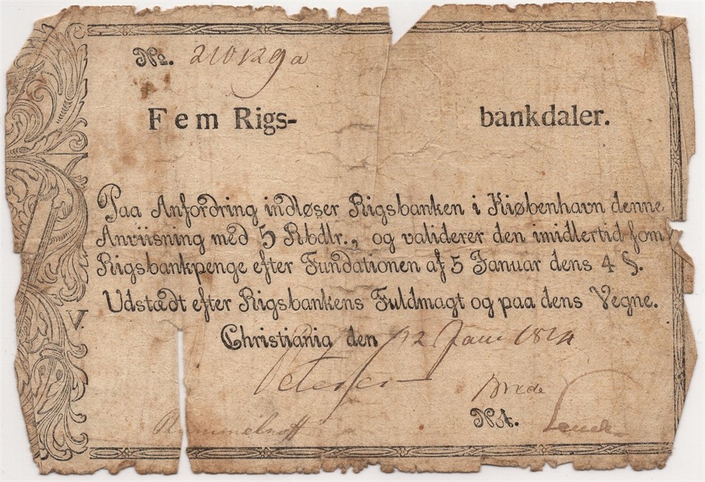 5 Rigsdaler 1814. No.210129a. Kv.2