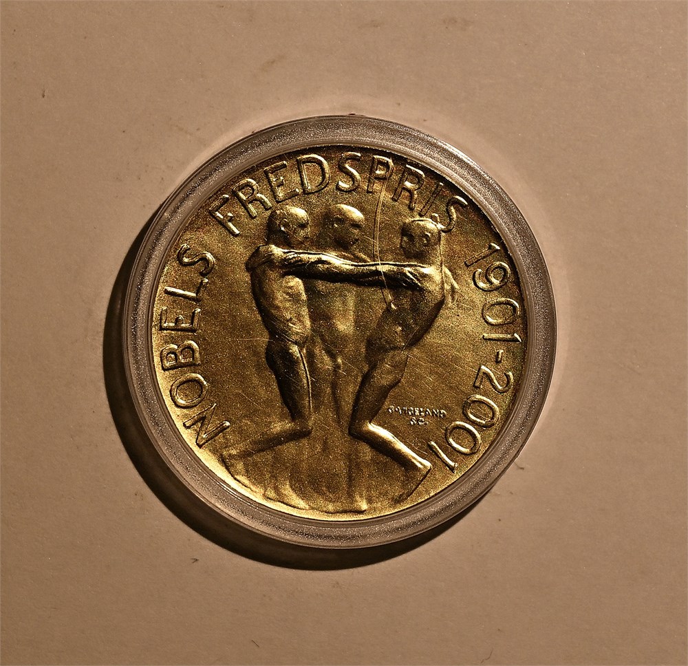 Norge 1500 kroner Nobelmynten 2001 kv. Proof