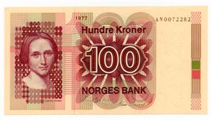 100 kroner 1977 AN ex. Hobbyboden