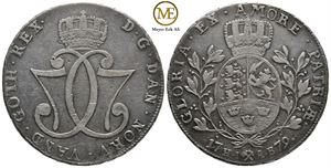 Speciedaler 1779 Christian VII. Kv.1/1+