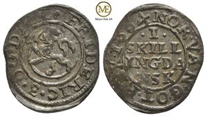 1 skilling 1664 Frederik III. Kv.01