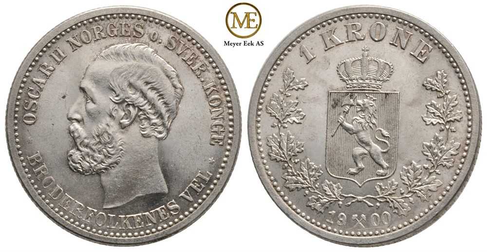 1 krone 1900 Oscar II. Kv.0