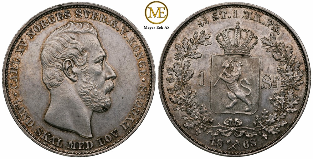 Speciedaler 1868 Carl XV. Kv.0/01