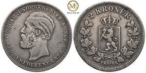 2 kroner 1898 Oscar II. Kv.1