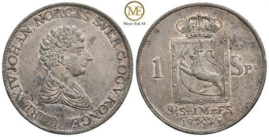 Speciedaler 1834 Carl XIV Johan. Kv.01