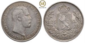 24 skilling 1862 Carl XV. Kv.1/1+