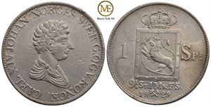 Speciedaler 1829 Carl XIV Johan. Kv.1+