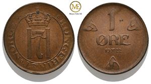 1 øre 1922 Haakon VII. Kv.0