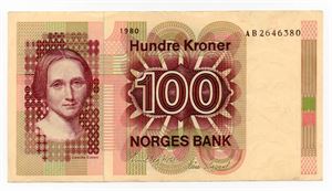 100 kroner 1980 AB ex. Skilling 1.4.17