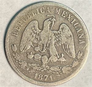 Mexico 50 centavos 1871 kv 1/1-