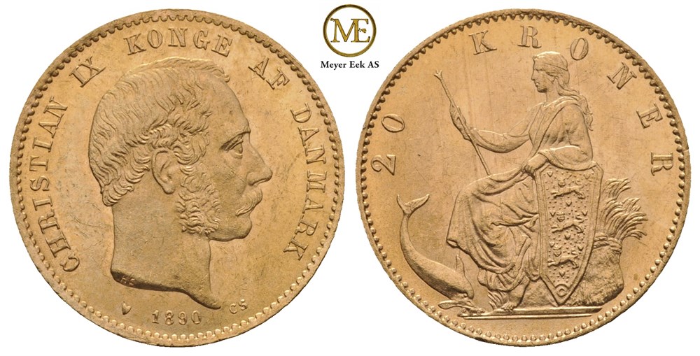 20 kroner 1890 Christian IX. Kv.01