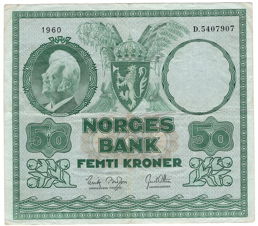50 Kroner 1960 D. Kv.1