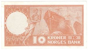 10 kroner 1972 Z.0016241 erstatningsseddel. Kv.1+
