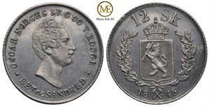 12 skilling  1845 Oscar I. Kv.0