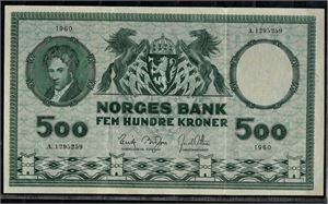 500 kroner 1960 A kv. God 1