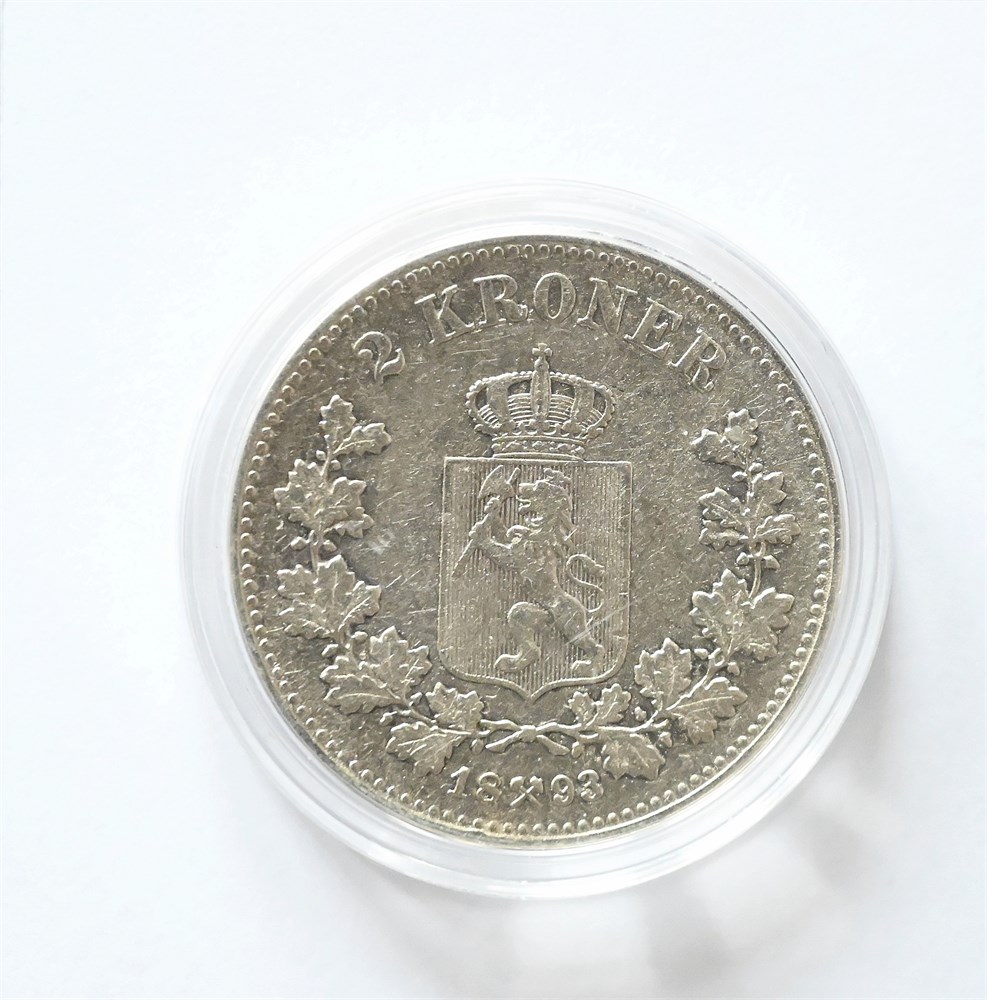 Norge 2 kroner 1893 kv. 1/1-