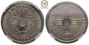 1 krone 1947 Haakon VII. Prakt eksemplar
