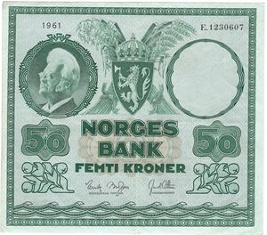 50 kroner 1961 E.1230607. Kv.1+