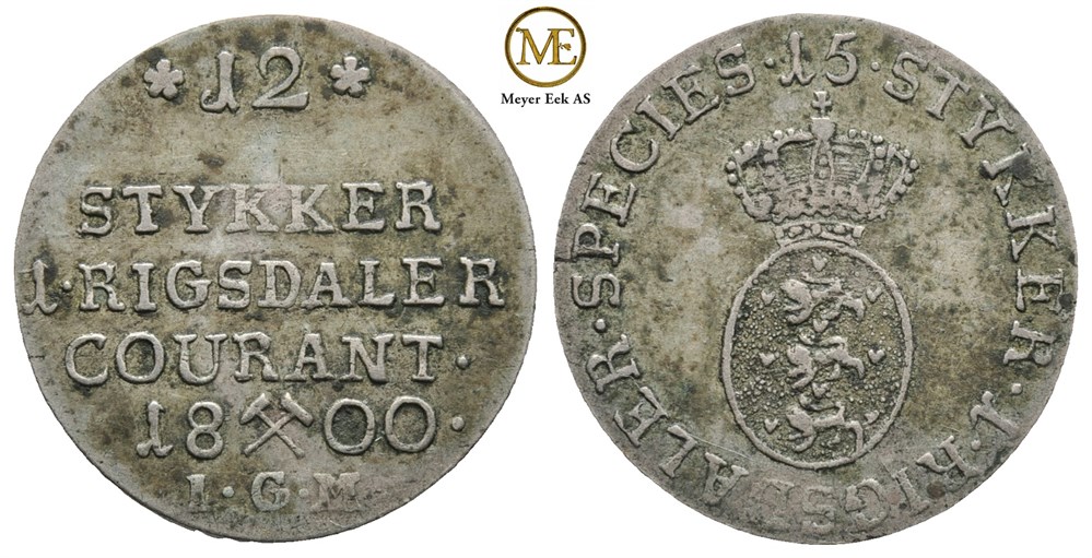1/15 speciedaler 1800 Christian VII. Kv.1/1+