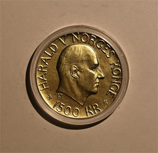 Norge 1500 kroner Nobelmynten 2001 kv. Proof